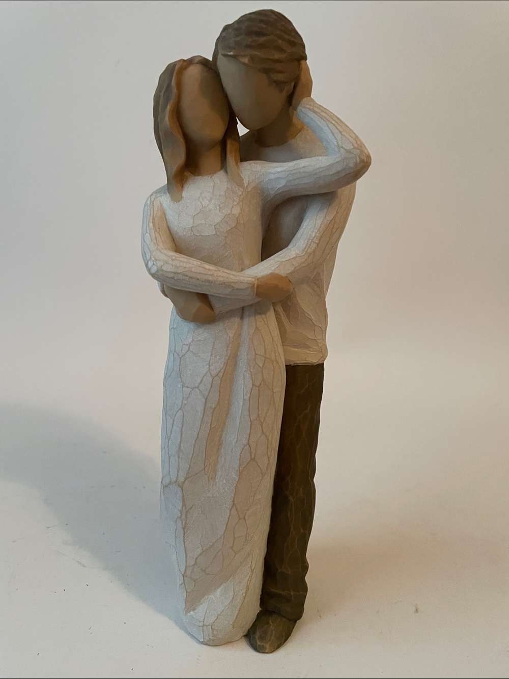 Willow Tree Cream and Tan Embrace Couple Figurine